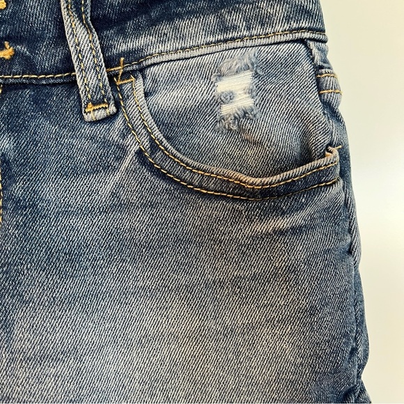 Justice Denim Ruffle Hem Skirt Kids Size 8 - Picture 4 of 9